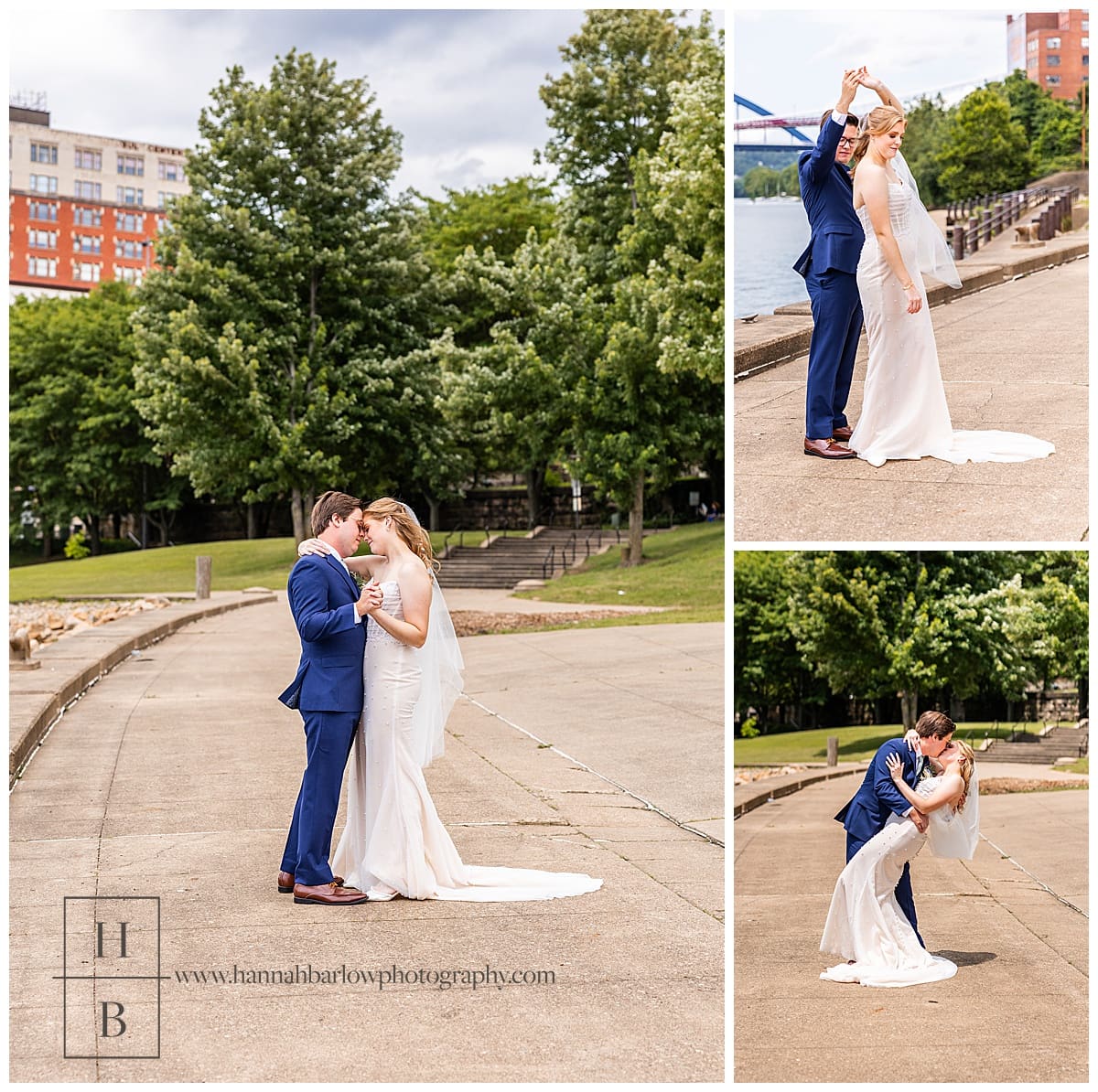 wedding portraits of bride and groom