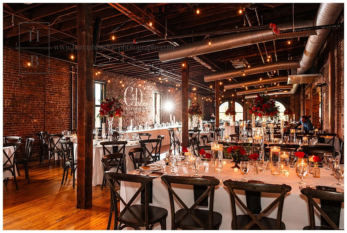 candlelit wedding reception 
