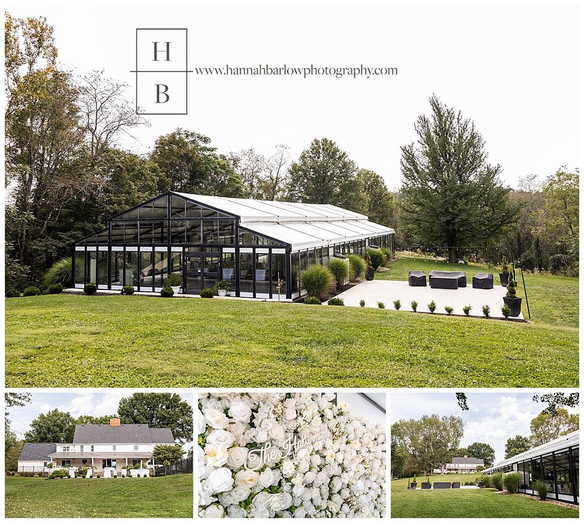 greenhouse like reception venue at Ellis House Fairmont wv