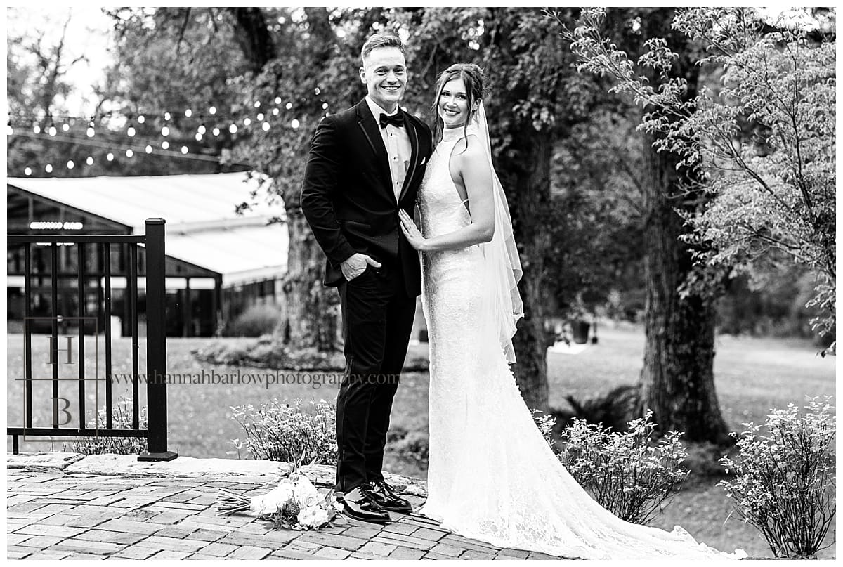 black and white wedding portraits