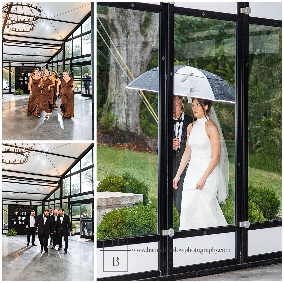 bridal party and couple are announced at wedding reception