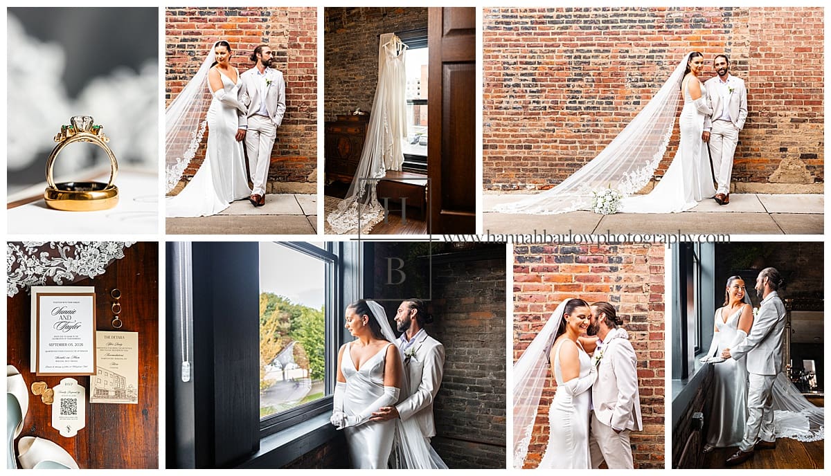 wedding collage of classy wedding