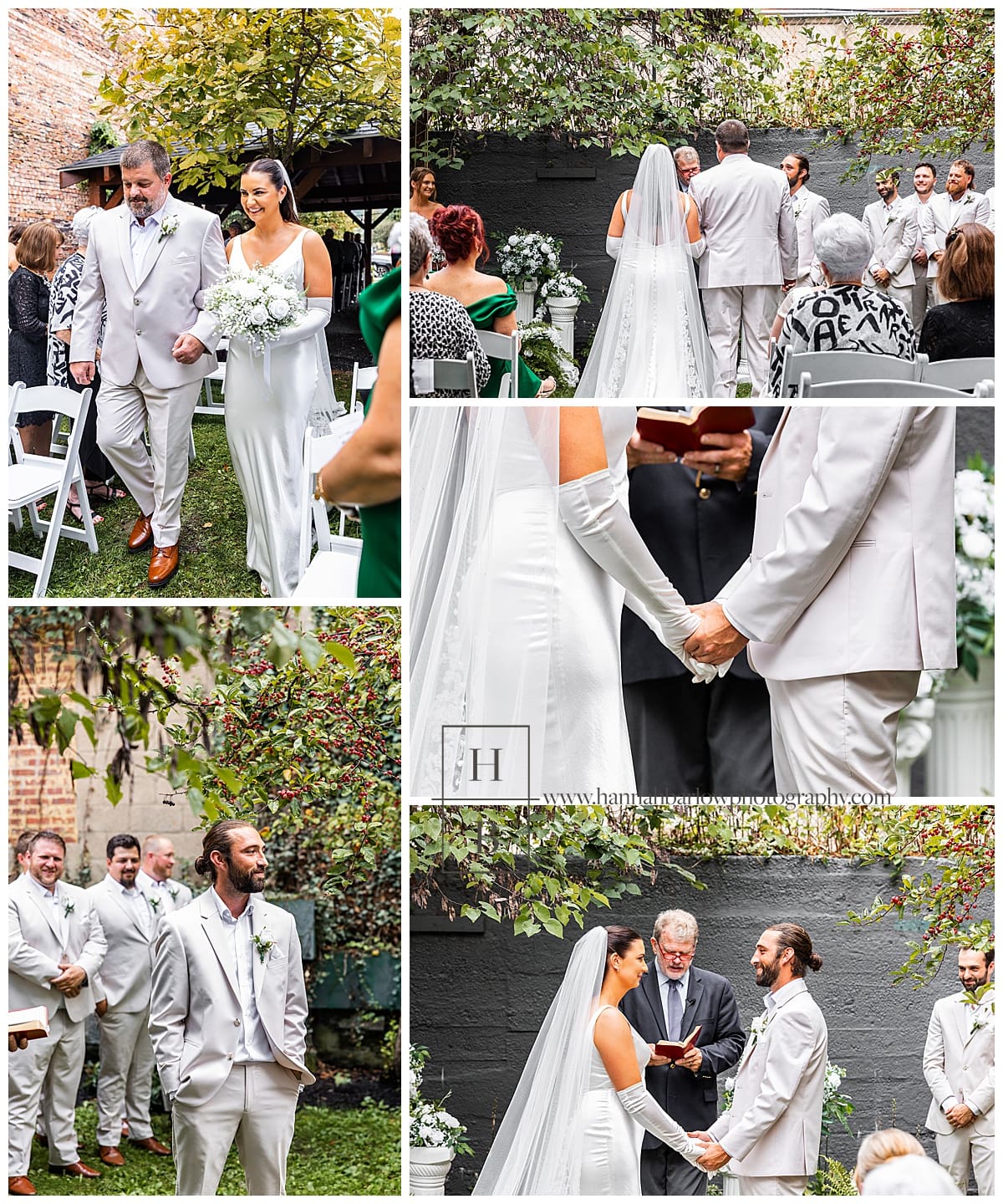 outdoor rainy ceremony photos