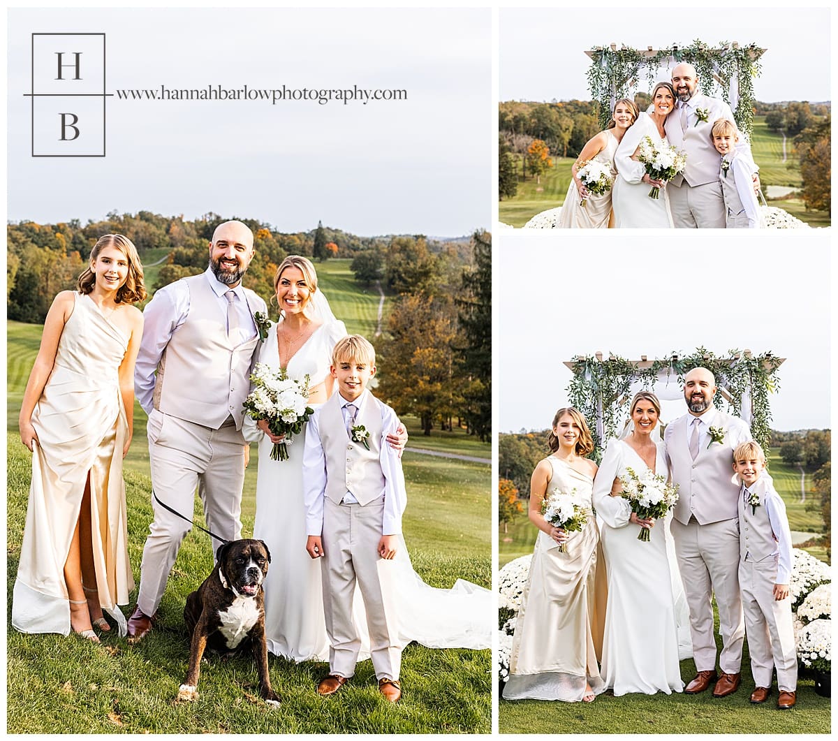 family photos at wedding