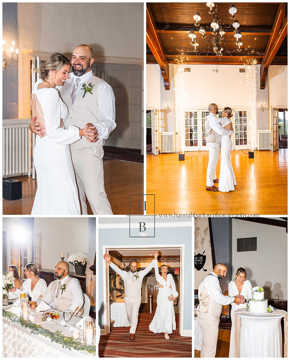 reception moments at Belmont hills country club wedding